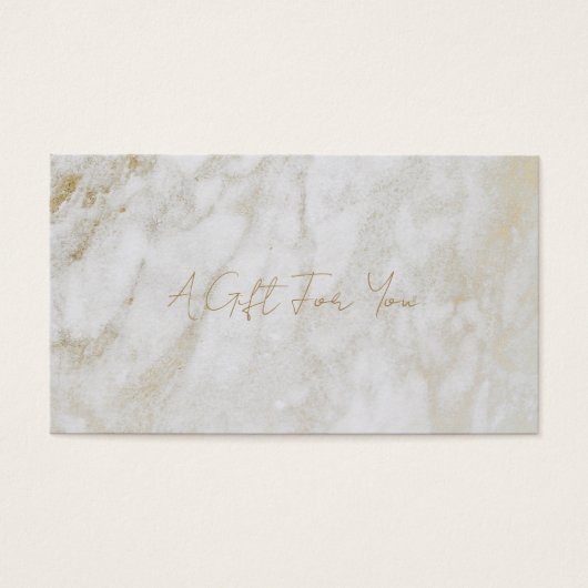シンプル金ゴールドモダン大理石エレガントギフト証明書 (正面)