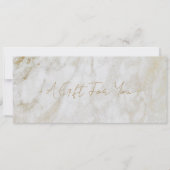 シンプル金ゴールドモダン大理石エレガントギフト証明書 (正面)