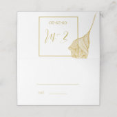 シンプル金ゴールドモダン結婚の表カード プレイスカード (外部開封)