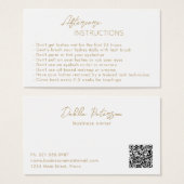 シンプル金ゴールドラエレガントッシュモダンアフターケアカード (正面&裏面)