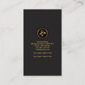 シンプル金ゴールドラグランジインプロフェッショナルバトラー 名刺 (裏面)