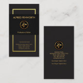 シンプル金ゴールドラグランジインプロフェッショナルバトラー 名刺 (正面/裏面)