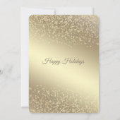 シンプル金ゴールドラックスダズル企業のクリスマスパーティー 招待状 (裏面)