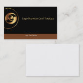 シンプル金ゴールドロゴ金ゴールド円企業の 名刺 (正面/裏面)