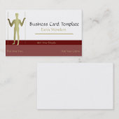 シンプル金ゴールドロングマンロゴ 名刺 (正面/裏面)