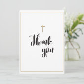 シンプル金ゴールド交カスタム差バプテスマ サンキューカード (スタンド正面)