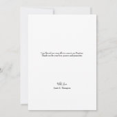 シンプル金ゴールド交カスタム差バプテスマ サンキューカード (裏面)