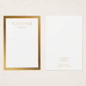 シンプル金ゴールド付きイヤリング表示カ縁どード (正面&裏面)