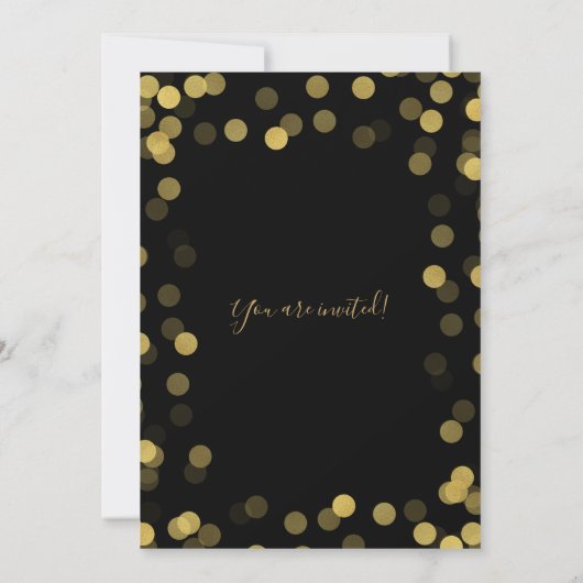 シンプル金ゴールド企業のクリスマスディナーパーティー 招待状 (裏面)