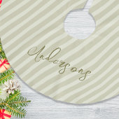 シンプル金ゴールド休日ストライプ書道スクリプト ブラッシュドポリエステルツリースカート