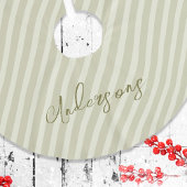 シンプル金ゴールド休日ストライプ書道スクリプト ブラッシュドポリエステルツリースカート