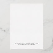 シンプル金ゴールド写真の保存日付 箔招待状 (裏面)