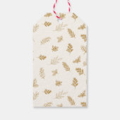 シンプル金ゴールド冬離れのミスタレトー ギフトタグ (裏面)