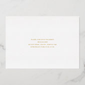 シンプル金ゴールド分割スクリプトフォト卒業フォイルI 箔招待状 (裏面)