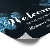 シンプル金ゴールド幾何学模様の結婚歓迎 ポスター (角)