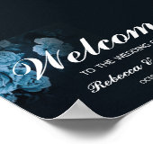 シンプル金ゴールド幾何学模様の結婚歓迎 ポスター (角)