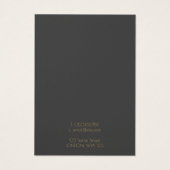 シンプル金ゴールド幾何学的イヤリング表示カード (裏面)