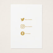 シンプル金ゴールド幾何学的イヤリング表示カード (裏面)