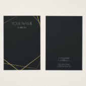 シンプル金ゴールド幾何学的イヤリング表示カード (正面&裏面)
