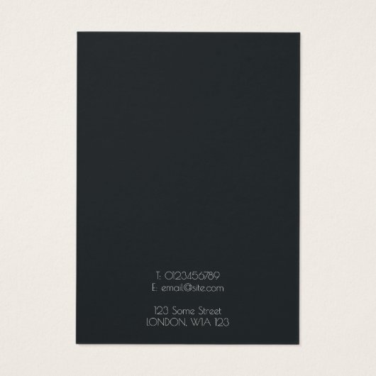 シンプル金ゴールド幾何学的イヤリング表示カード (裏面)