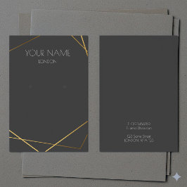 シンプル金ゴールド幾何学的グレーイヤリングディスプレイカード