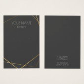 シンプル金ゴールド幾何学的グレーイヤリングディスプレイカード (正面&裏面)