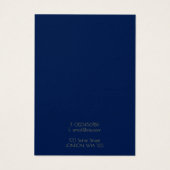 シンプル金ゴールド幾何学的ブルーイヤリング表示カード (裏面)