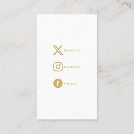 シンプル金ゴールド幾何学的小型イヤリング表示 名刺 (裏面)