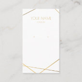 シンプル金ゴールド幾何学的小型イヤリング表示 名刺 (正面)