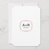 シンプル金ゴールド幾何結婚式招待状 招待状 (裏面)