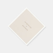 シンプル金ゴールド文字結婚カクテル スタンダードカクテルナプキン (角)