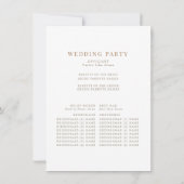 シンプル金ゴールド文字結婚式 プログラム (裏面)