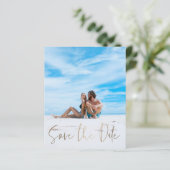 シンプル金ゴールド日付の保存Budget写真 (スタンド正面)