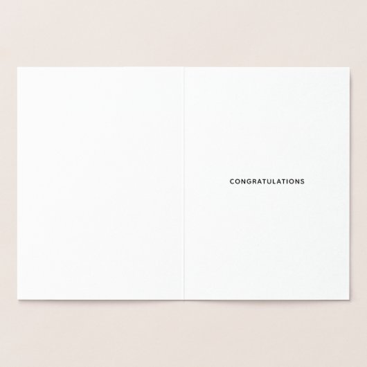 シンプル金ゴールド星パターンおめでとう 箔カード (内部)