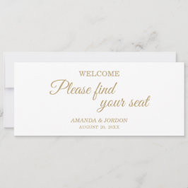 シンプル金ゴールド書の結婚座席表ヘッダー