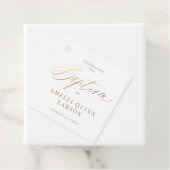 シンプル金ゴールド書エレガント書のスクリプトバプテスマ フェイバータグ (インサイチュ)