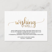 シンプル金ゴールド書結婚の願い井戸 エンクロージャーカード (正面)