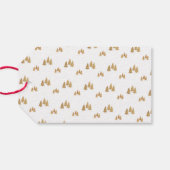 シンプル金ゴールド書道クリスマス ギフトタグ (裏面横)