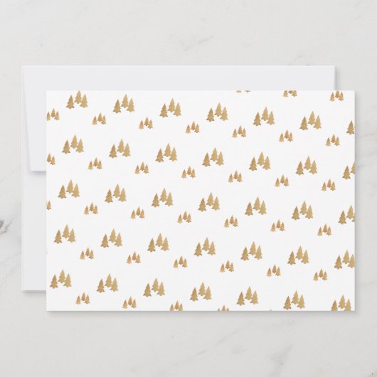 シンプル金ゴールド書道クリスマス シーズンカード (裏面)