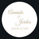 シンプル金ゴールド書道シール ラウンドシール<br><div class="desc">このシンプル金ゴールド書のステッエレガントクは感じ高級がモダン、より多くのミニマリストやイベントの郵送や好意を持って来る。書道はカジュアルアンティークを感じ可能にし、上品なニュートラルデザインはお祝いのあらゆる側面と組み合わせユニークることができる。</div>