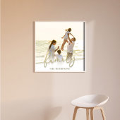 シンプル金ゴールド書道台本ファミリータイポグラフィ フォトプリント