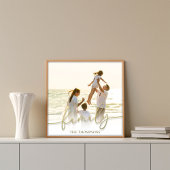 シンプル金ゴールド書道台本ファミリータイポグラフィ フォトプリント