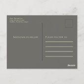 シンプル金ゴールド書道台本モダン写真予算 ポストカード (裏面)