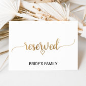 シンプル金ゴールド書道結婚の看板 招待状