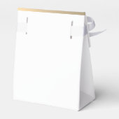 シンプル金ゴールド書道結婚式の引き出物箱 フェイバーボックス (裏面サイド)