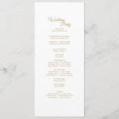 シンプル金ゴールド書道結婚式 プログラム (裏面)