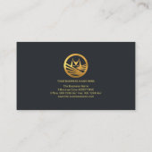 シンプル金ゴールド望遠鏡の私立探偵 名刺 (裏面)