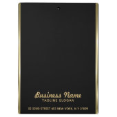 シンプル金ゴールド水平ストライプ クリップボード (裏面)