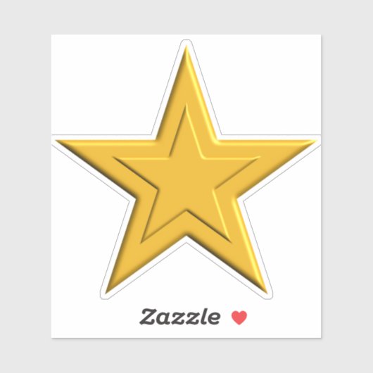 シンプル金ゴールド独身のイエロースター賞おもしろいサイズ シール (シート)