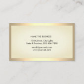 シンプル金ゴールド白黒モダンプロフェッショナル 名刺 (裏面)